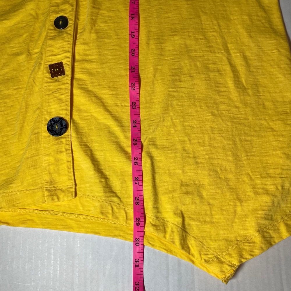 Soft Surroundings Danielle Button Yellow Sleevele… - image 5